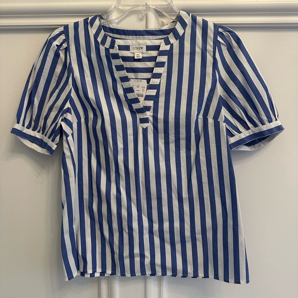 JCrew Striped Popover